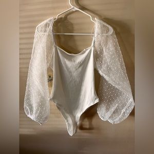 NWT Altar’d State Puff Sleeve Bodysuit